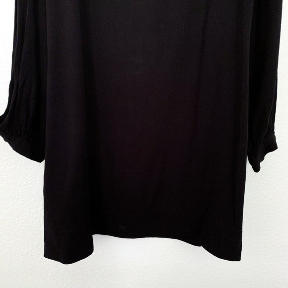 Elizabeth and James Dress Black Embellished Long Sleeve Shift - Picture 3 of 6